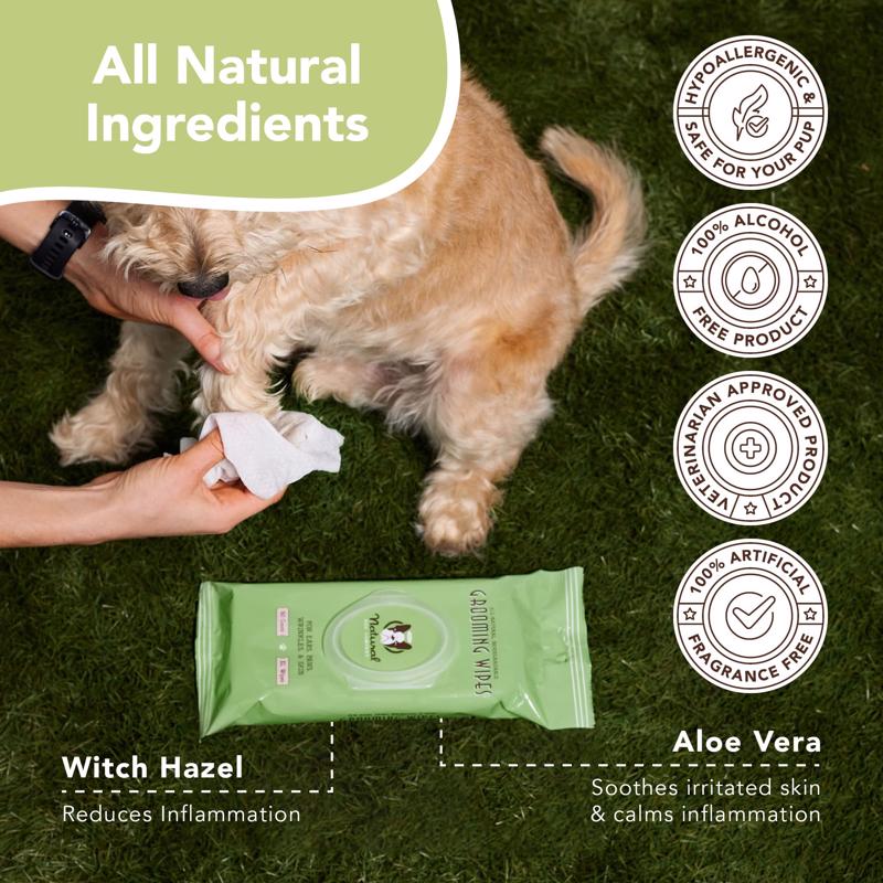 Natural Dog Company Unscented Dog Multi-Purpose Wipes 50 pk