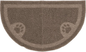 Arm & Hammer 22150 Litter Mat, 23-1/2 in L, 14 in W, Half-Circle, Rubber, Pearl Tan, Pack of 4