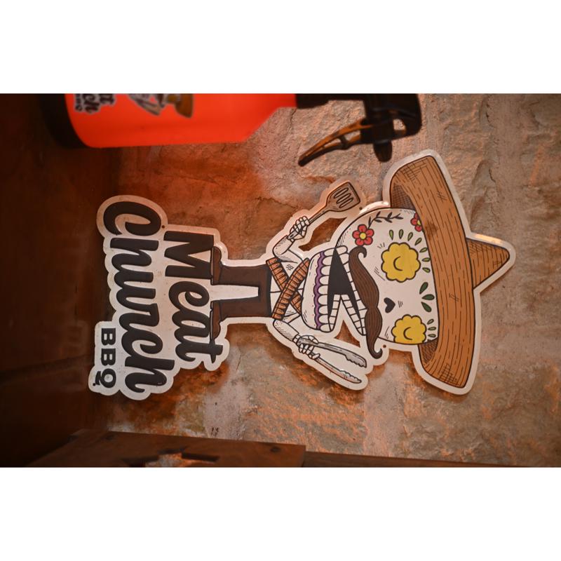 Meat Church Meato Bandito Aluminum Embossed Tacker Sign 1 pk, Pack of 5