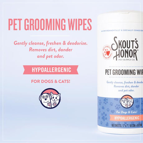 Skout's Honor Cat/Dog Multi-Purpose Wipes 80 pk