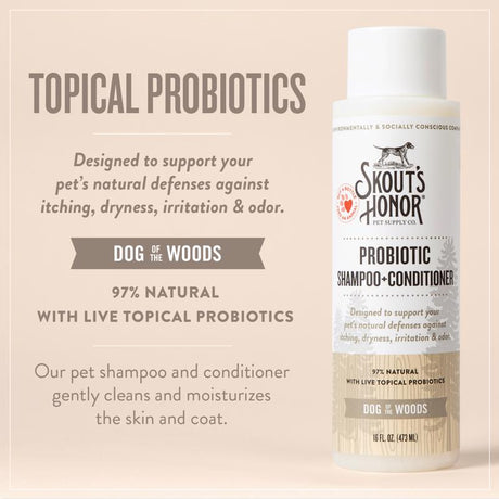 Skout's Honor Sandalwood Vanilla Cat/Dog Shampoo and Conditioner 16 oz 1 pk