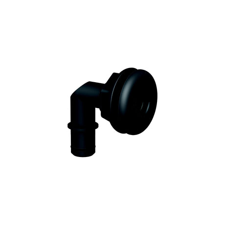Flow-Rite MA027QLB Qwik-Lok Thru-Hull Fitting, 3/4", Black, Elbow Flanged