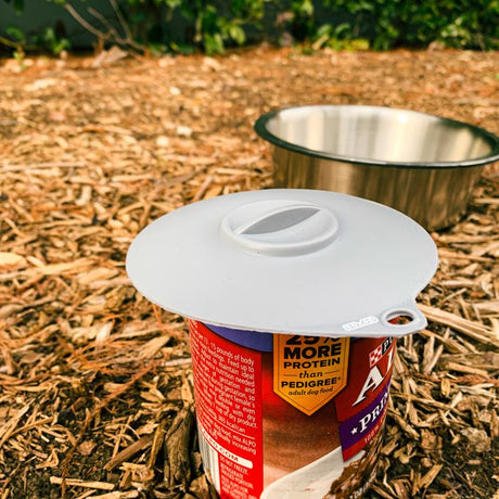 Dexas Gray Silicone Pet Food Can Lid For All Animals
