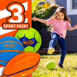 NERF Mini Soccer, Football, and Basketball Ball Assortment