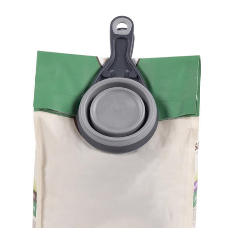 Dexas Gray Rubber 1 cups Pet Food Scoop For All Animals