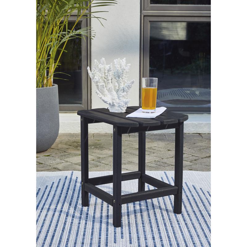 Signature Design by Ashley Sundown Treasure Black Square HDPE Contemporary End Table