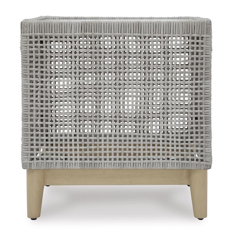 Signature Design by Ashley Seton Creek Gray Square Glass Casual End Table