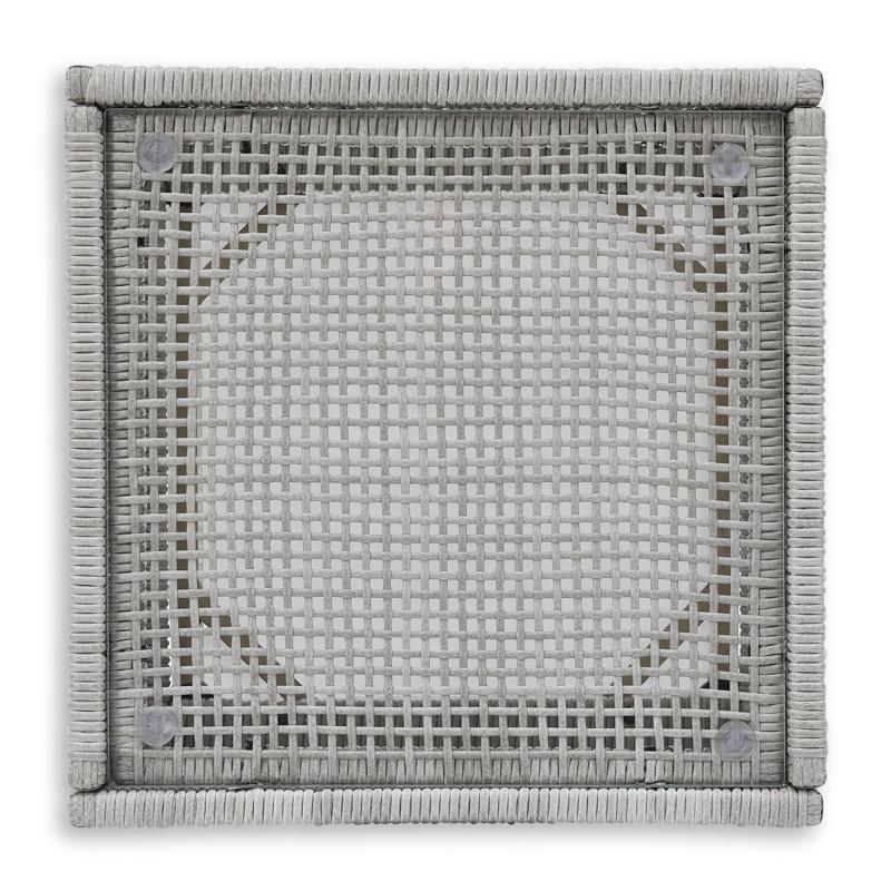 Signature Design by Ashley Seton Creek Gray Square Glass Casual End Table