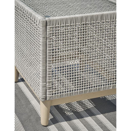 Signature Design by Ashley Seton Creek Gray Square Glass Casual End Table