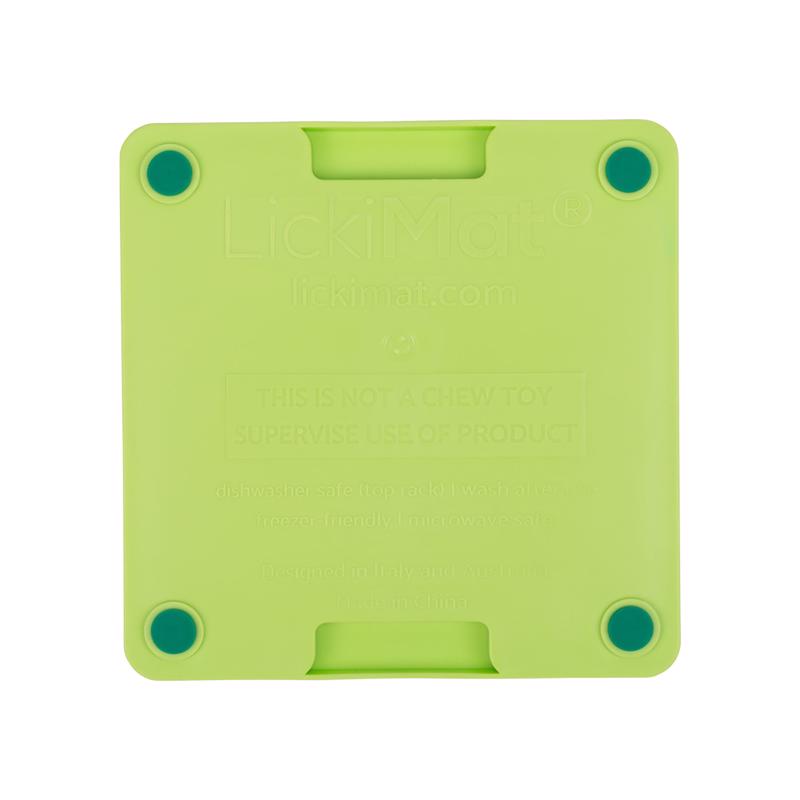 LickiMat Mini Tuff Playdate Green Plastic Slow Feeder For Dogs
