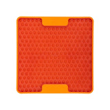 LickiMat Mini Tuff Soother Orange Plastic Slow Feeder For Dogs