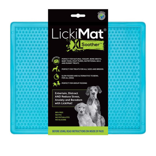LickiMat Soother Turquoise Rubber XL Slow Feeder For Dogs