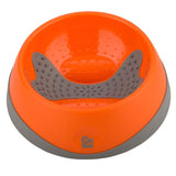 LickiMat OH Orange Plastic Small Pet Bowl For Dogs