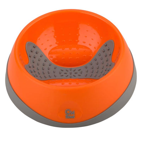 LickiMat OH Orange Plastic Small Pet Bowl For Dogs