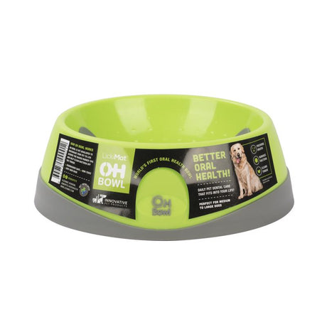 LickiMat OH Green Plastic Medium Pet Bowl For Dogs
