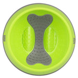 LickiMat OH Green Plastic Medium Pet Bowl For Dogs