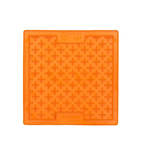 LickiMat Buddy Orange Rubber Slow Feeder For Dogs