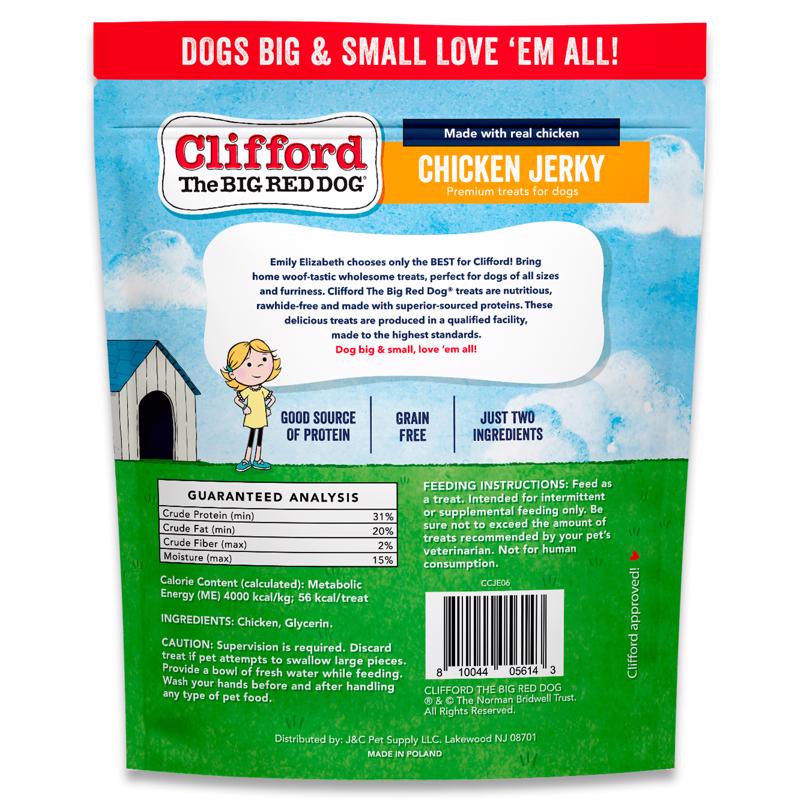 Clifford the Big Red Dog Chewy Chicken Grain Free Jerky Tenders For Dogs 6 oz 1 pk