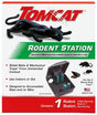Tomcat 0363410 Rodent Station, 9.88 in L, 8-1/2 in W, 4-1/2 in H, Plastic, Black