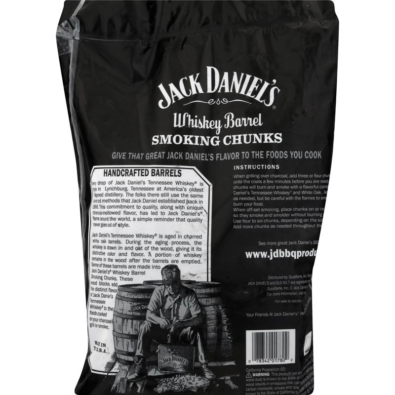 Jack Daniel's Whiskey Barrel All Natural Whiskey Oak Wood Smoking Chunks 350 cu in