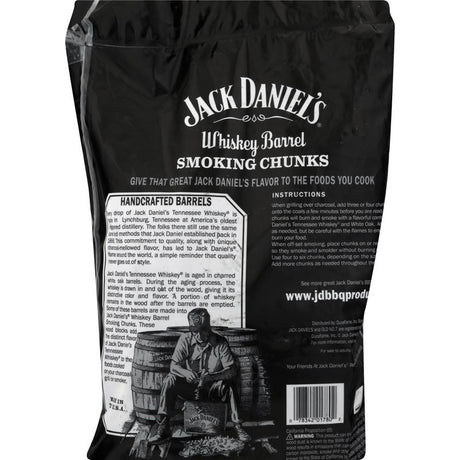 Jack Daniel's Whiskey Barrel All Natural Whiskey Oak Wood Smoking Chunks 350 cu in