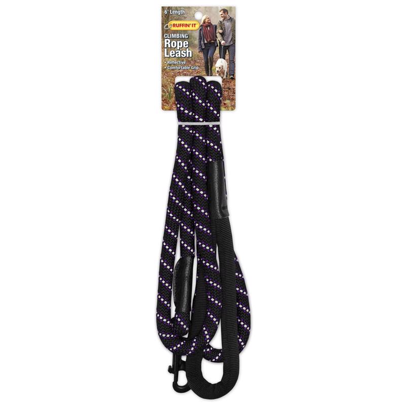 Ruffin' It Assorted Braided Nylon Dog Leash, Pack of 3