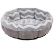 Petmate Snoozzy Gray Shearling Bolster Pet Bed 6.5 in. H X 21 in. W X 21 in. L