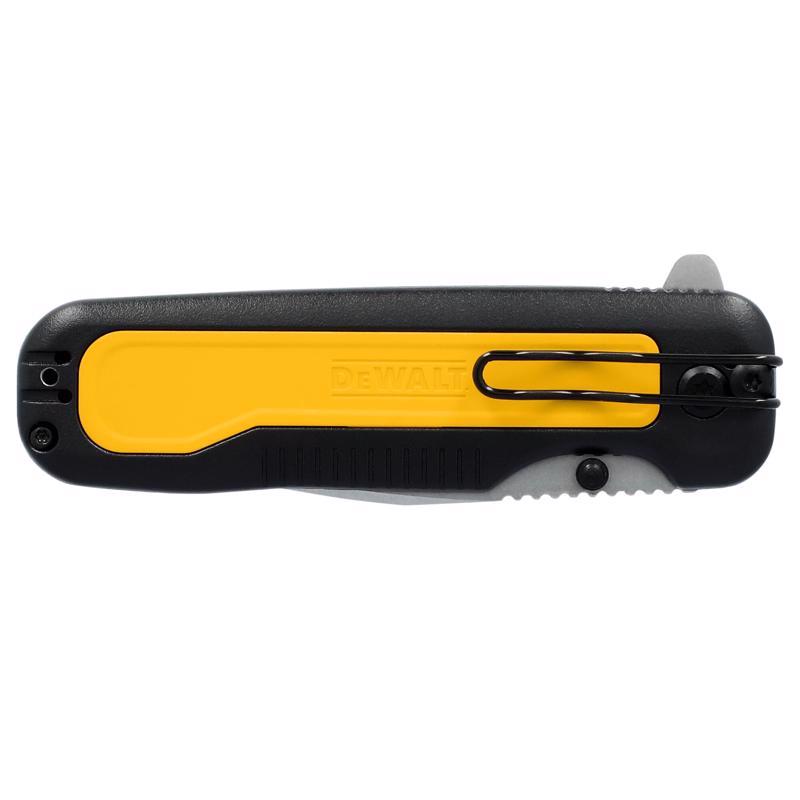 DeWalt Black/Yellow 7Cr Stainless Steel > 6 in. Pocket Knife