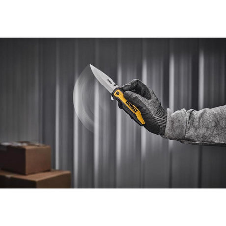 DeWalt Black/Yellow 7Cr Stainless Steel > 6 in. Pocket Knife