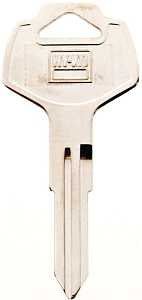 Hy-Ko 11010DA25 Automotive Key Blank, Brass, Nickel, For: Nissan Vehicle Locks, DA25 Key Number, Pack of 10