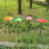 Alpine Glass/Metal 30 in. Bird Bath with Stake, Pack of 8