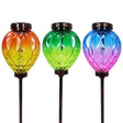 Alpine Multicolored Acrylic/Glass/Metal 15 in. H Solar Garden Stake, Pack of 6