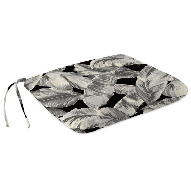 Jordan Manufacturing Black/White Floral Polyester Seat Pad 17 in. H X 2 in. W X 15.5 in. L, Pack of 16