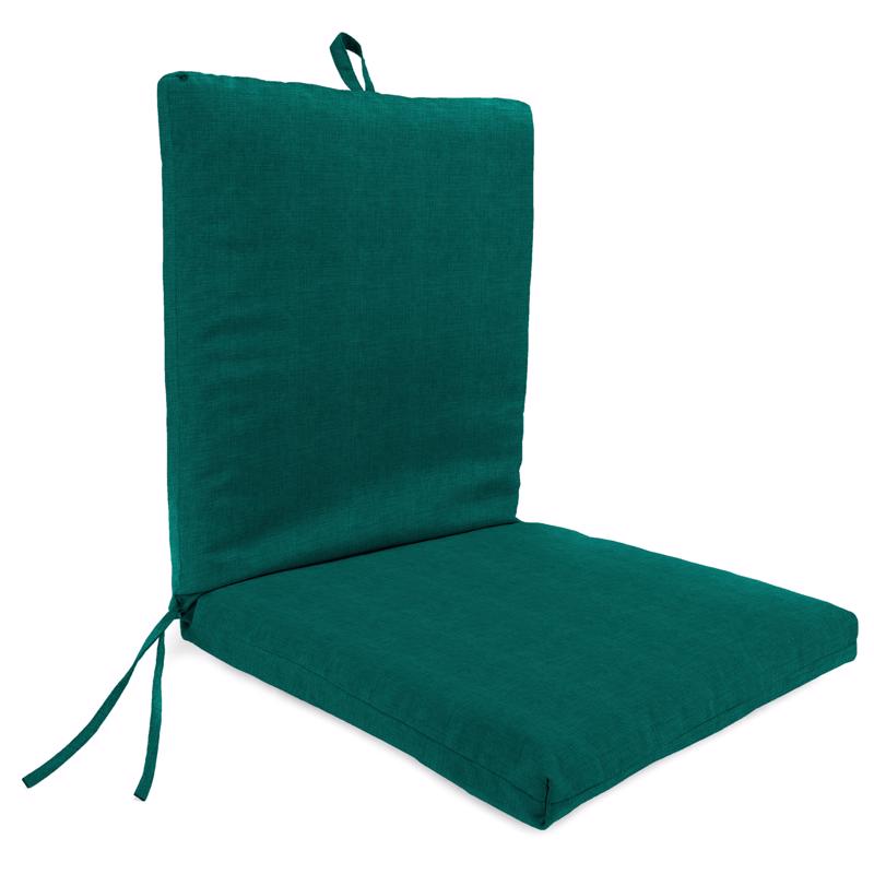 Jordan Manufacturing Teal Polyester Chair Cushion 24 in. H X 21 in. W X 44 in. L, Pack of 4