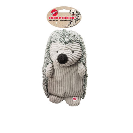 Spot For Dog Assorted Plush Corduroy Hedgehogs Squeak Dog Toy 1 pk, Pack of 3