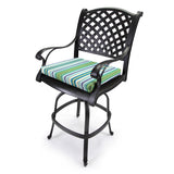 Jordan Manufacturing Multicolored Stripe Polyester Seat Cushion 2 in. H X 17 in. W X 19 in. L, Pack of 5