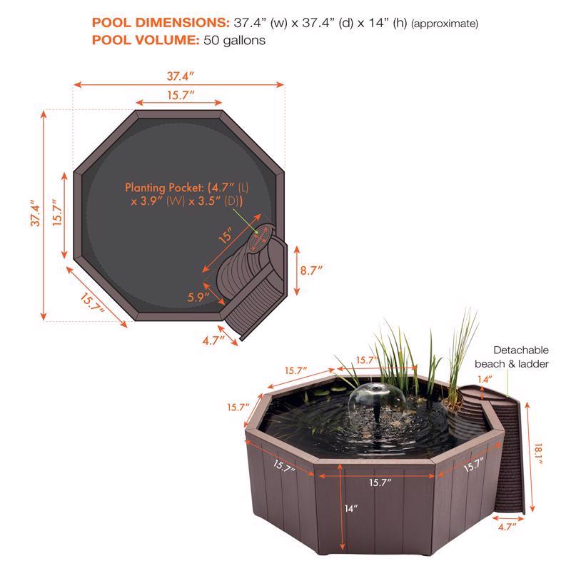 Blagdon Aquagarden 50 gal Resin Pond Kit