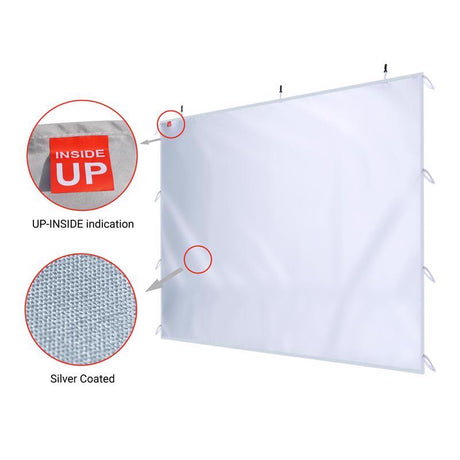 Crown Shade 150D Polyester Pop-Up Tent Sidewall 7 ft. H X 10 ft. W, Pack of 4
