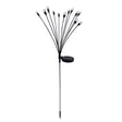 Alpine Black/Silver Metal/Plastic 27 in. H Firefly Solar Garden Stake, Pack of 20