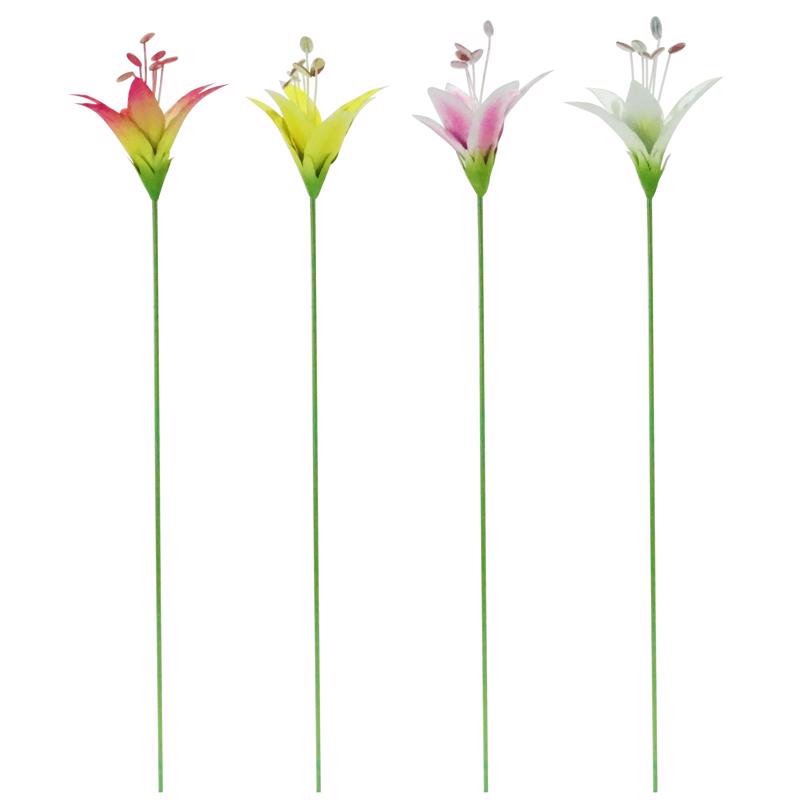 Alpine Assorted Metal 26 in. H Lily Flower Outdoor Garden Stake, Pack of 16