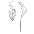 Alpine Multicolored Metal 58 in. H X 12 in. L X 1 in. W Flower Outdoor Garden Stake, Pack of 6