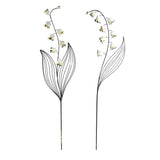 Alpine Multicolored Metal 58 in. H X 12 in. L X 1 in. W Flower Outdoor Garden Stake, Pack of 6