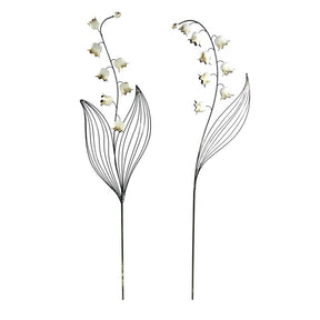 Alpine Multicolored Metal 58 in. H X 12 in. L X 1 in. W Flower Outdoor Garden Stake, Pack of 6
