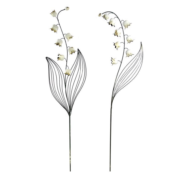 Alpine Multicolored Metal 58 in. H X 12 in. L X 1 in. W Flower Outdoor Garden Stake, Pack of 6