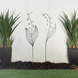 Alpine Multicolored Metal 58 in. H X 12 in. L X 1 in. W Flower Outdoor Garden Stake, Pack of 6