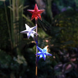 Alpine Multicolored Acrylic/Metal 33 in. H X 6 in. L X 4 in. W Patriotic Solar Garden Stake, Pack of 20