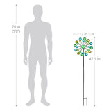 Exhart Multicolored Metal 47 in. H Double Bubble Windmill Stake, Pack of 12