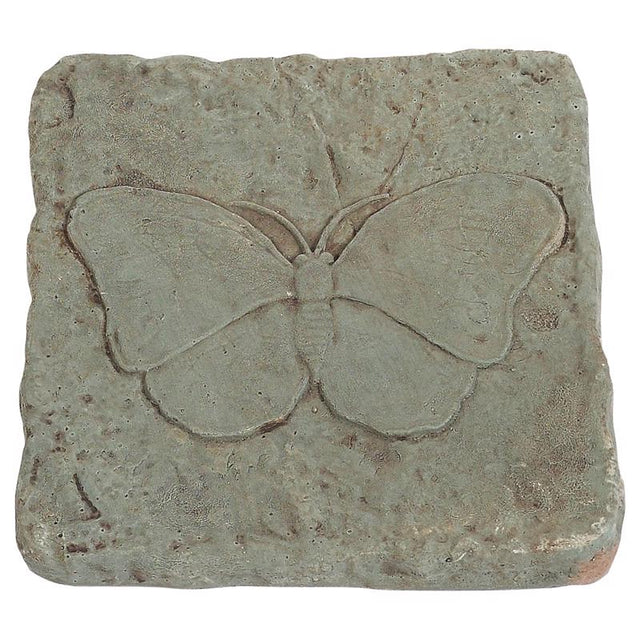 Athens Stonecasting Beige/Brown Concrete 2 in. H X 12 in. L X 12 in. W Butterfly Stepping Stone, Pack of 5