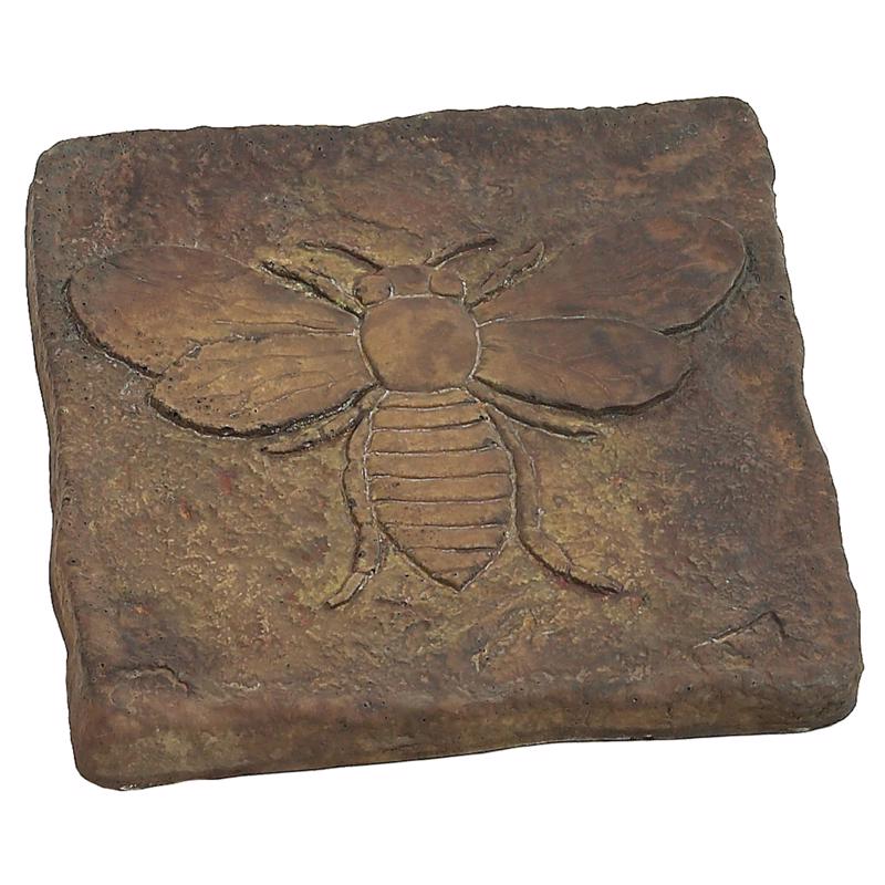 Athens Stonecasting Beige/Brown Concrete 2 in. H X 12 in. L X 12 in. W Bee Stepping Stone, Pack of 5