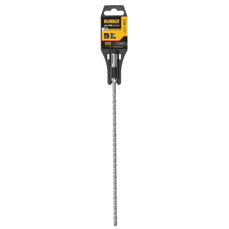 DEWALT ELITE Series DW55200 Drill Bit, 1/4 in Dia, 12 in OAL, 4-Cutter, 4-Flute, 25/64 in Dia Shank, SDS Plus Shank